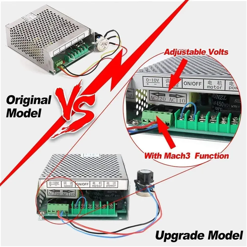 500W Spindle Motor Power Supply 52mm Clamps For Malling Machine