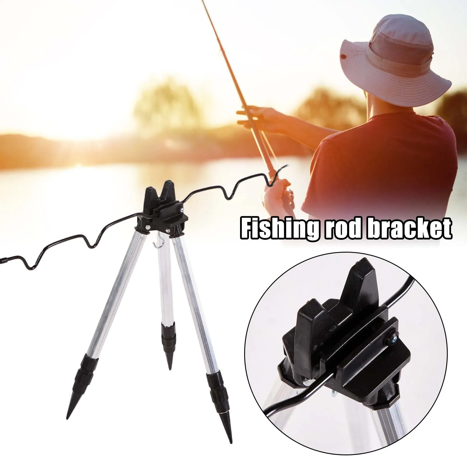Aluminum Alloy Fishing Rod Holder Easy to Assemble and Dismantle Rod Rack Holder Suitable for All Types of Fishing Rods