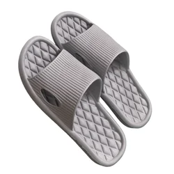 Summer Unisex Indoor Soft Sandals - Lightweight Solid Color Home Slippers - 40 - 41 (Gray)