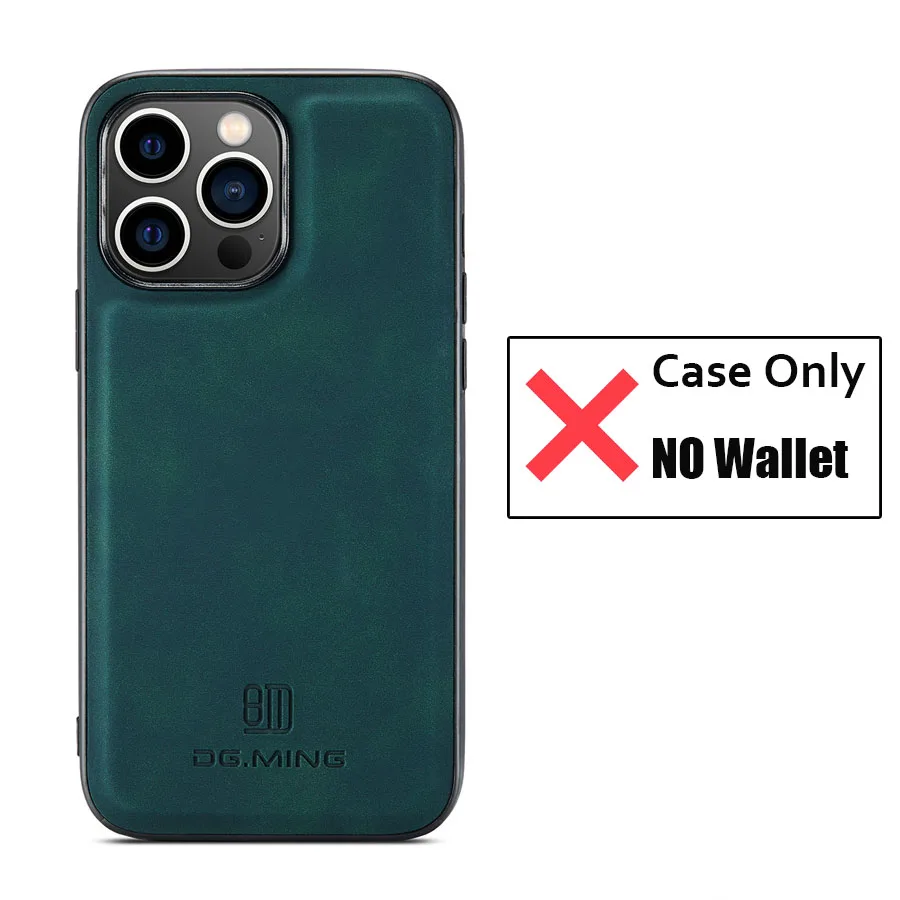 Deluxe Magnetic Leather Wallet Case with Detachable Card Holder