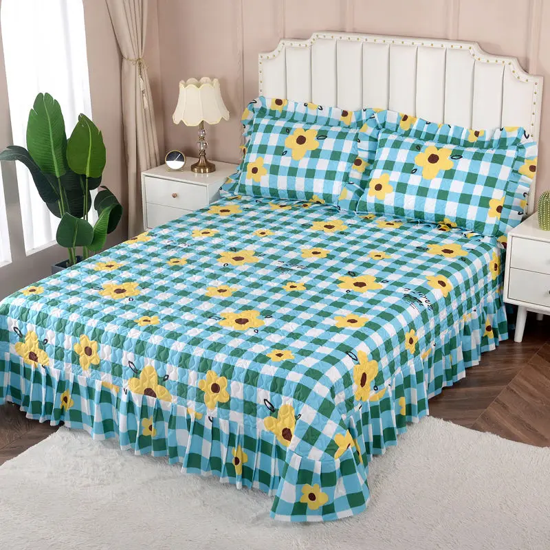 

1Pcs Bed Cotton New Brushed Bed Skirt Bed Cover Simmons Bed Cover Protector Bed Sheet Queen Size Bed Sheets （No Pillow Covers）