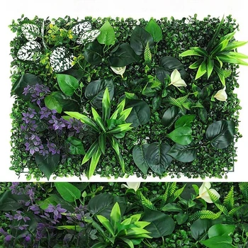 Artificial Plants Grass Wall Panel Boxwood Hedge for Indoor Outdoor Home Garden Vertical Decoration Fake Plant Grass Wedding