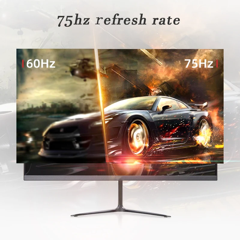 FYHXele-24 ġ ̹  HDMI ũž LCD ÷, 1080P 75Hz VA 5ms FHD 16:9 Ӿ  ȣ   콺