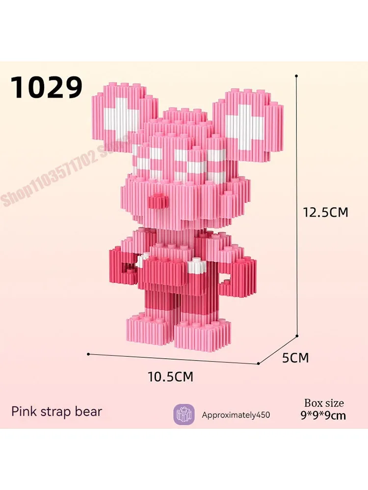 

Micro Bearbrick Model Building Blocks Mini Diamond Bricks Violent Gloomy Bear Toys Children Microparticles Decoration