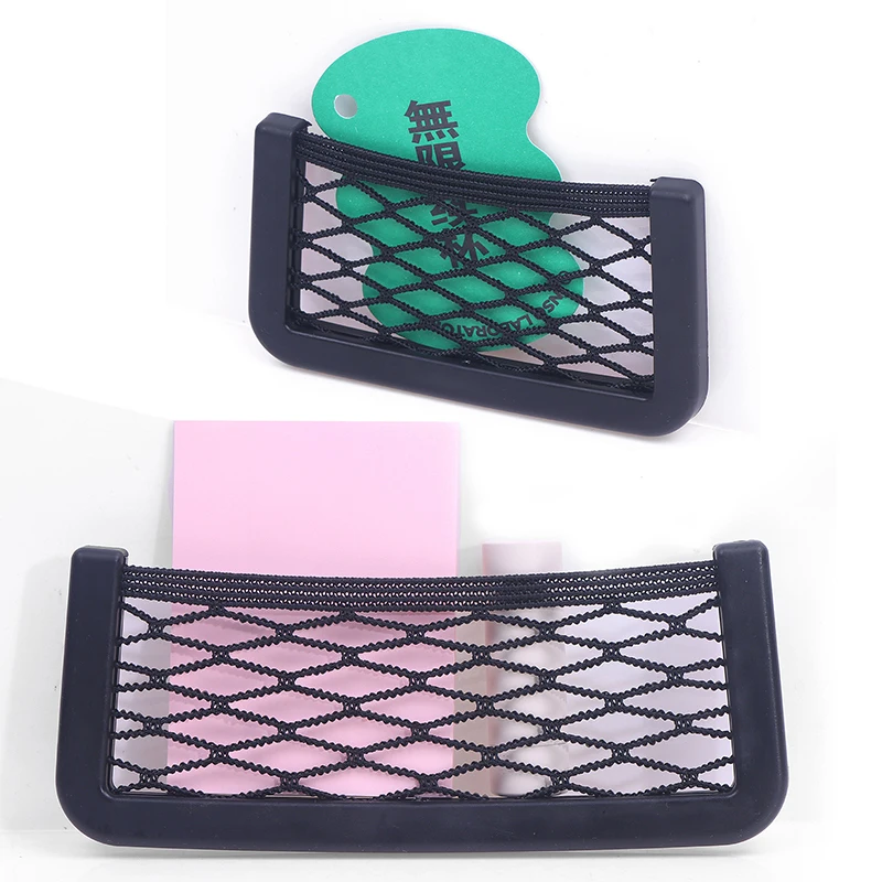 

Car Organizer Storage Bag Auto Paste Net Pocket Phone Holder Car Accessories 20*8CM 8*15CM Universal car Accessories