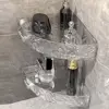 Durable Punch Free Bathroom Storage Rack Plastics Water Ripple Wall Storage Rack Thickening Shower Gel Storage Rack Bathroom 1