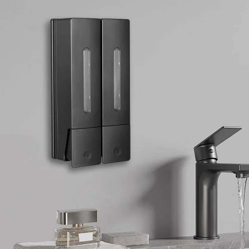 New 400ml wall hanging free punching manual soap dispenser hand soap shampoo hotel soap dispenser 2