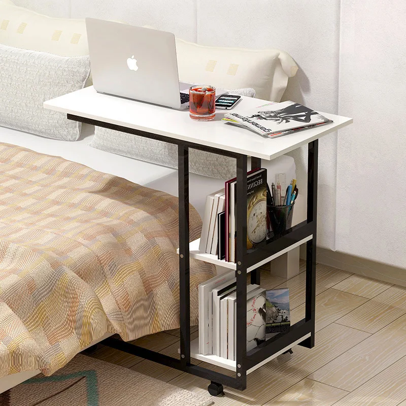 Removeable Laptop Desk with Wheels Wooden Table Computer Stand for Sofa Bed Beside Tables Children Chair Set