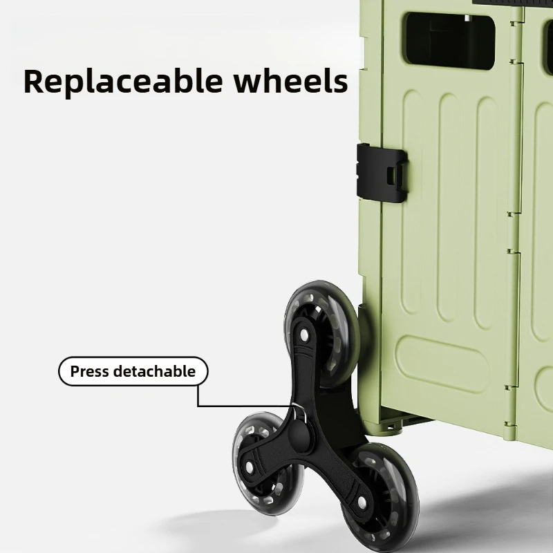 Household multi-functional shopping trolley, portable folding shopping trolley, trailer, camping, large-capacity storage box