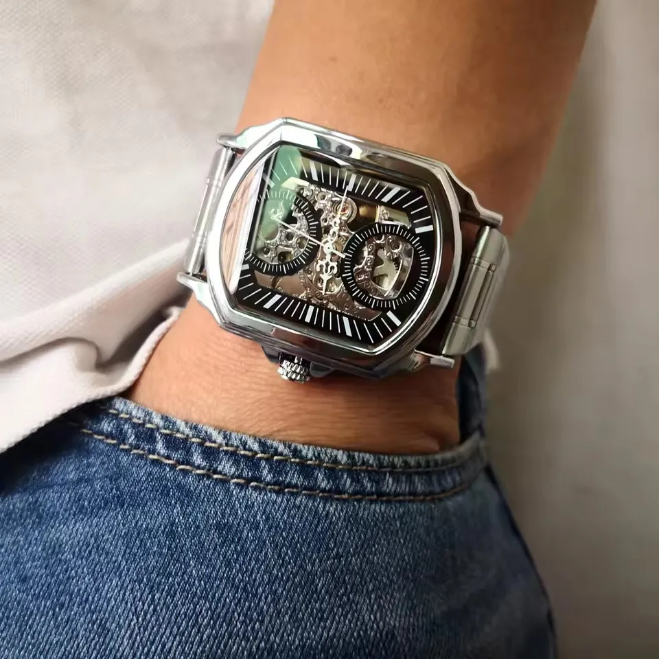 Forsining Orologio automatico scheletrato quadrato da uomo...Amazon.: Forsining - Orologi Uomo / Moda Uomo: ModaOrologi Da Polso Da Uomo / Orologi Uomo: Moda - Amazon