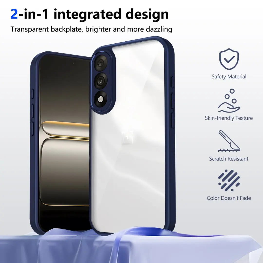 Transparent Shockproof Acrylic Phone Case with Soft Frame