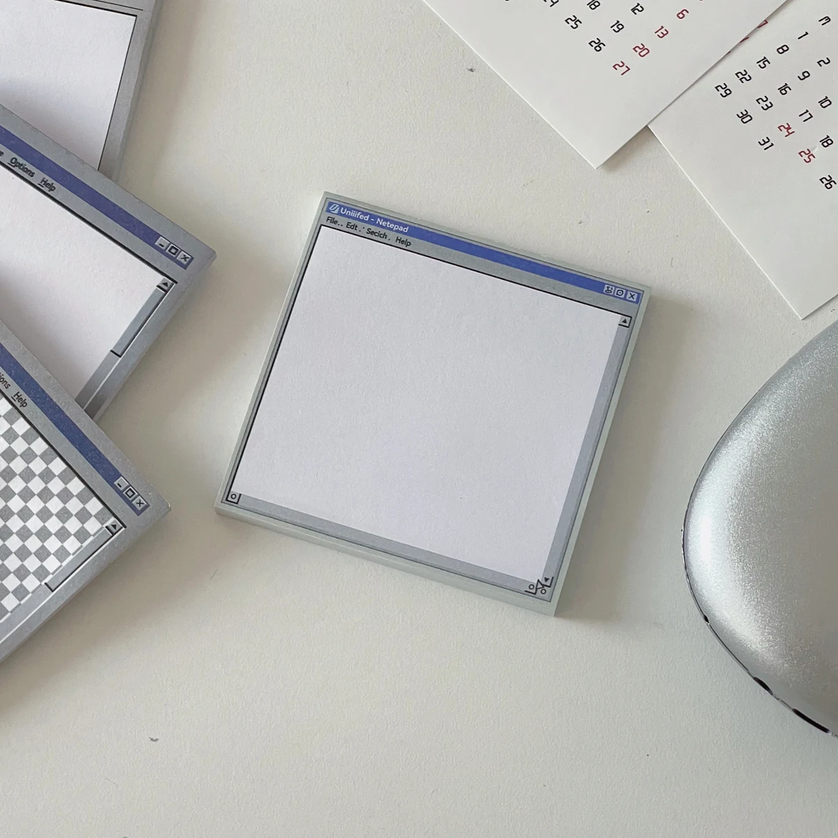 Vintage-Style Computer Drawing Sticky Notes - Durable Adhesive Memo Pad for Creative Journaling & Crafting