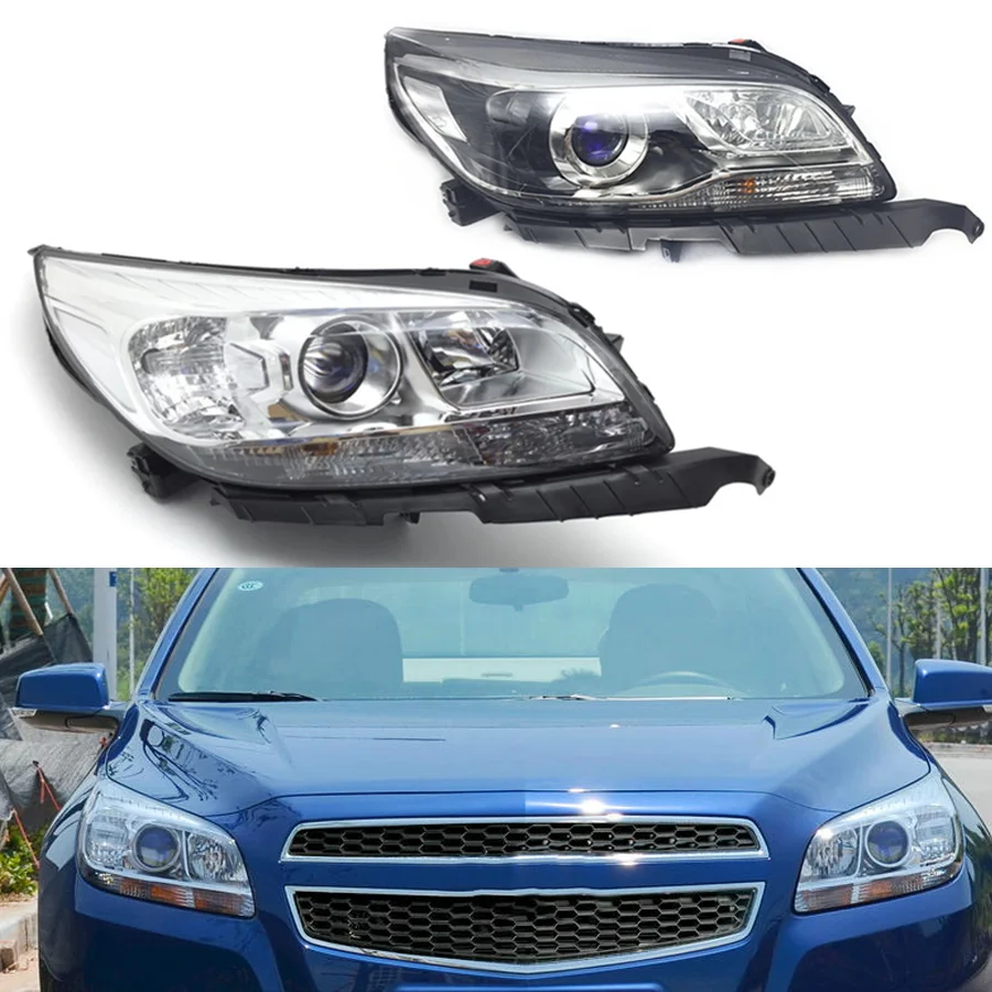 

1Pc Car Front Headlamp For Chevrolet Malibu 2012-2015 Headlight Fog Head Lamp Moving Turning Light Car Head Light Halogen /Xenon