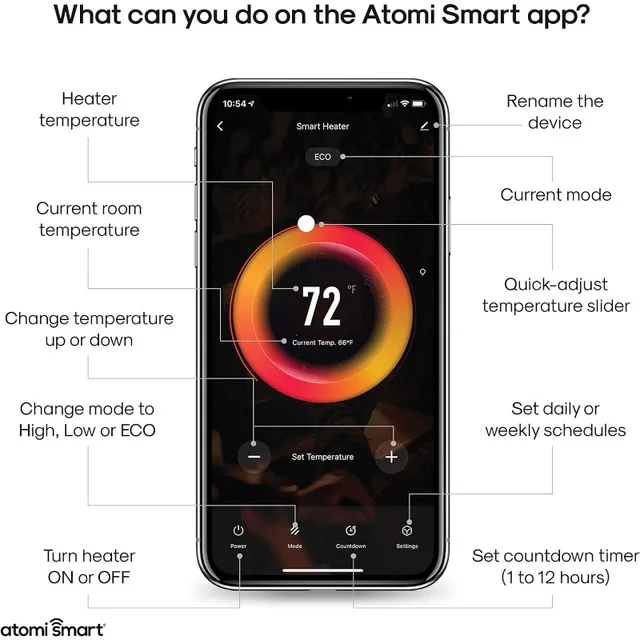 Stay warm and connected with the Atomi Smart WiFi Infrared Heater