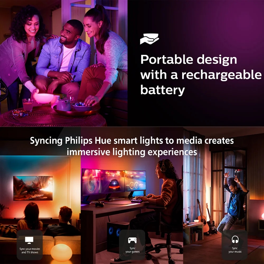 WiFi+Bluetooth Smart Portable Dimmable Table Lamp Atmosphere Light New 1 PCS Desktop Small Night Bowl Lamp for Bedroom Game Room
