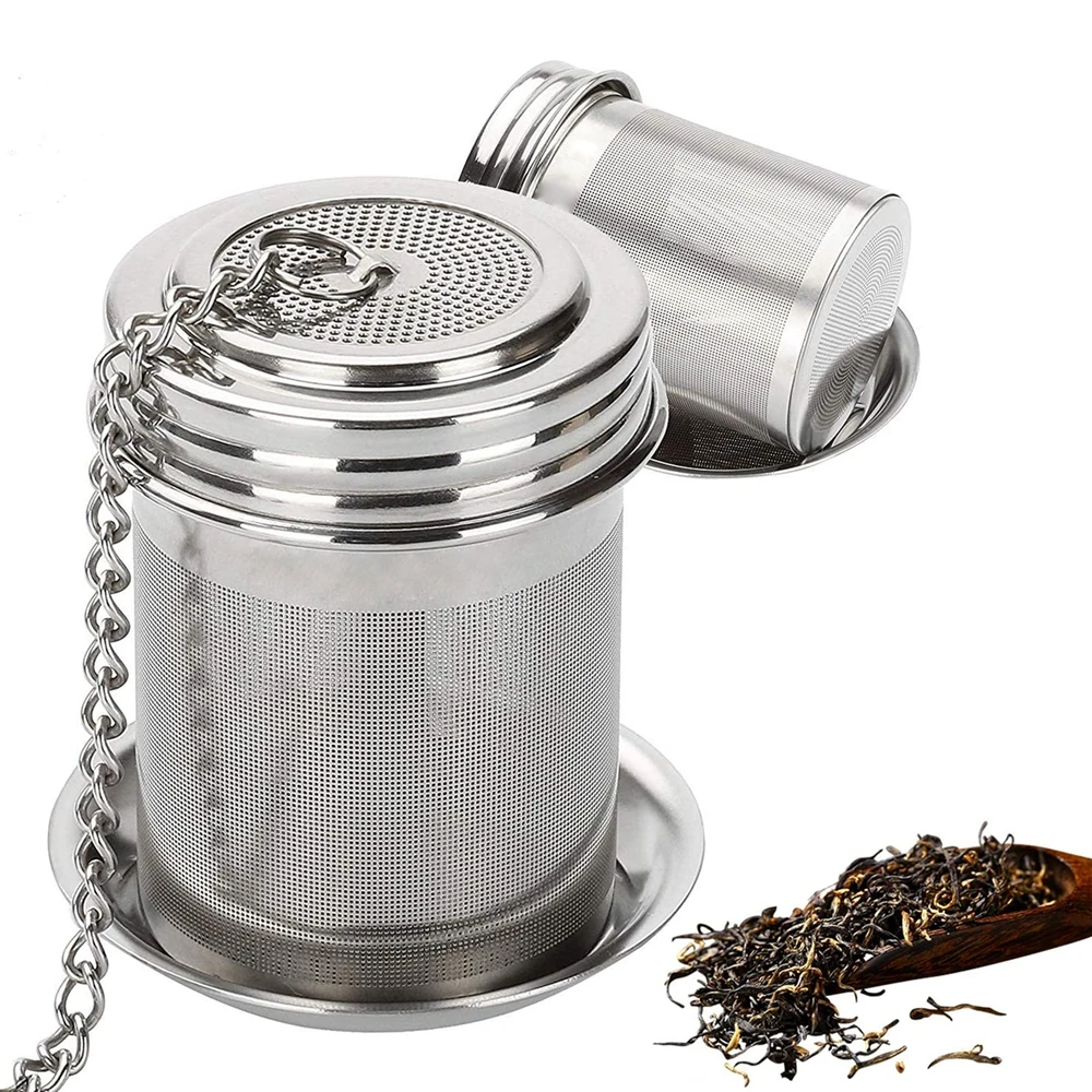 

Stainless Steel Tea Spices Hook to Brew with Lid Threaded Connection Tea Ball Tea Infuser Tea Strainer Filter Cooking Infuser