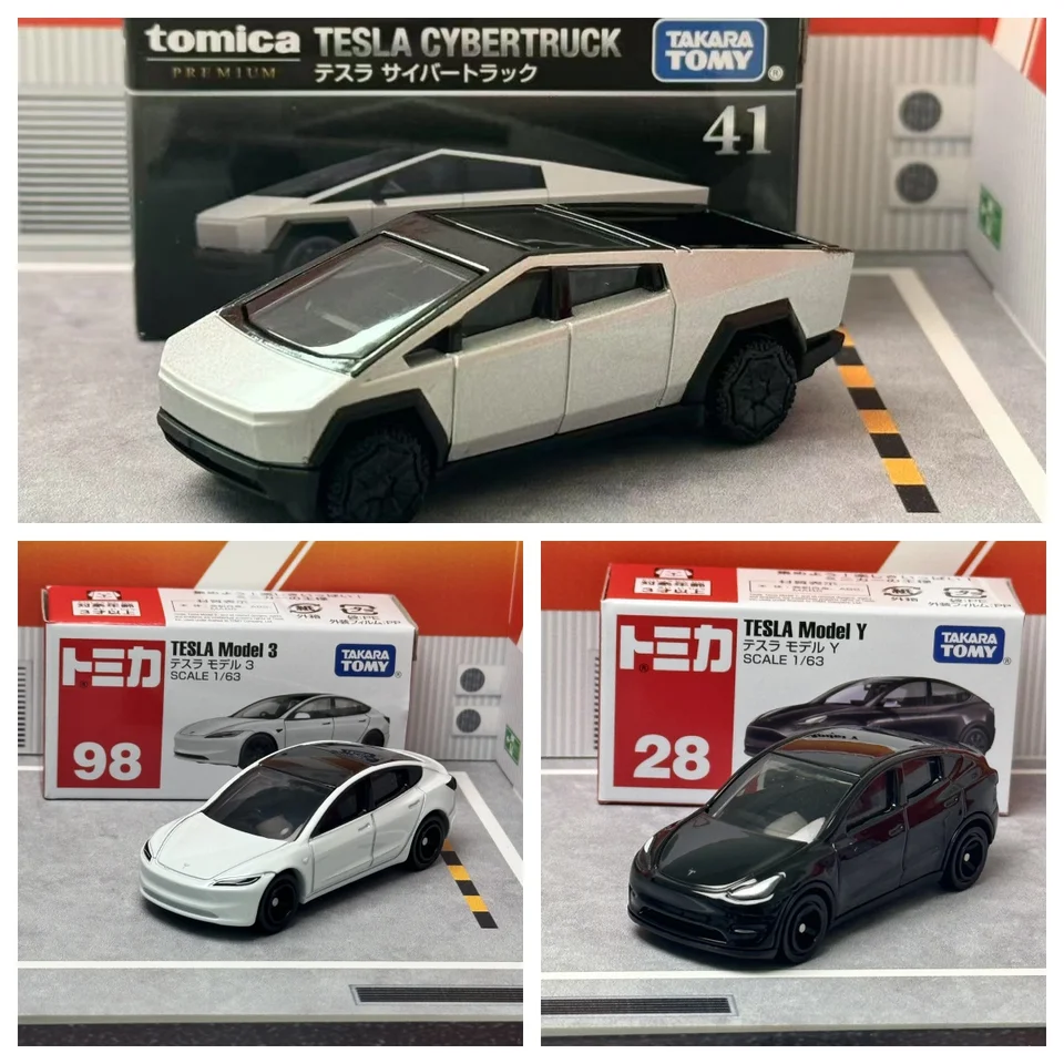Takara Tomy Tomica No. 28 Tesla Model Y No. 98 Tesla Model 3