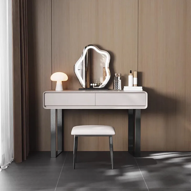 

White Tool Chest Vanity Table Organizer College Dorm Essentials European Dressing Table Girl Mesa De Maquillaje Trendy Furniture