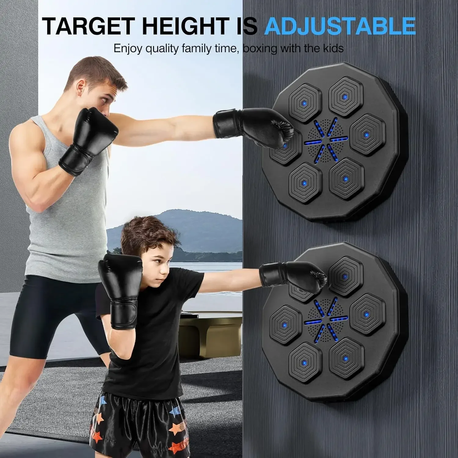 Smart Music Boxing Machine Wall Target LED Lighted Sandbag Relaxing Reaction Training Target For Boxing Sports Agility Reaction
