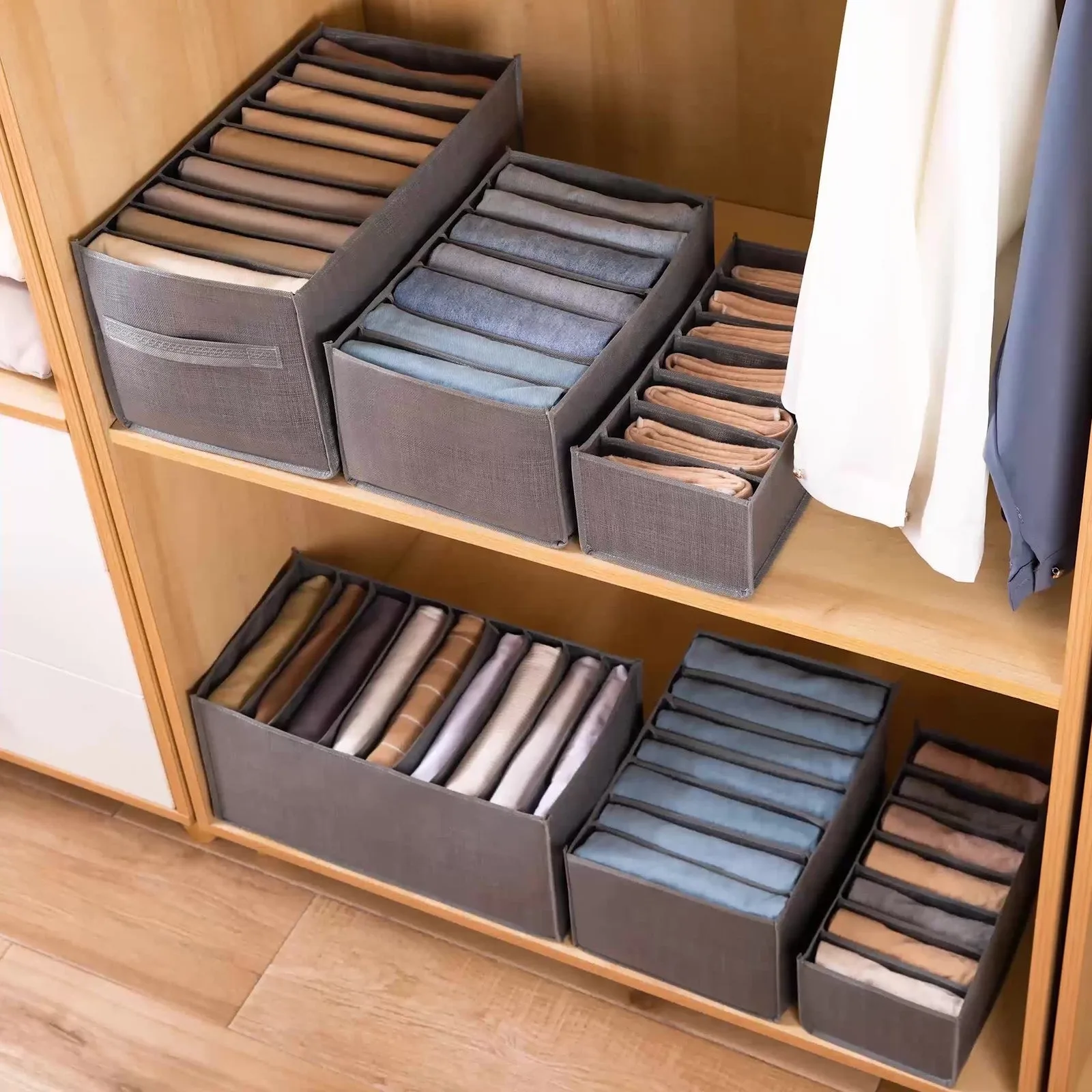 Jeans Organization Storage Box Closet Organizer Underwear Clothing Organization System Socks Pants Drawer Organizers Cabinet clothes organizer storage box underwear storage organizer underwear storage box drawer organizer