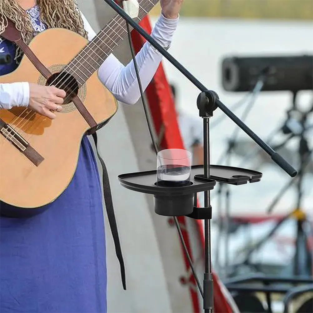 조절 가능한 클램프형 마이크 스탠드 트레이 프리미엄 PP 라이브 스트리밍 선반 사운드 카드 홀더 마이크 액세서리 정리대 컵 마운트