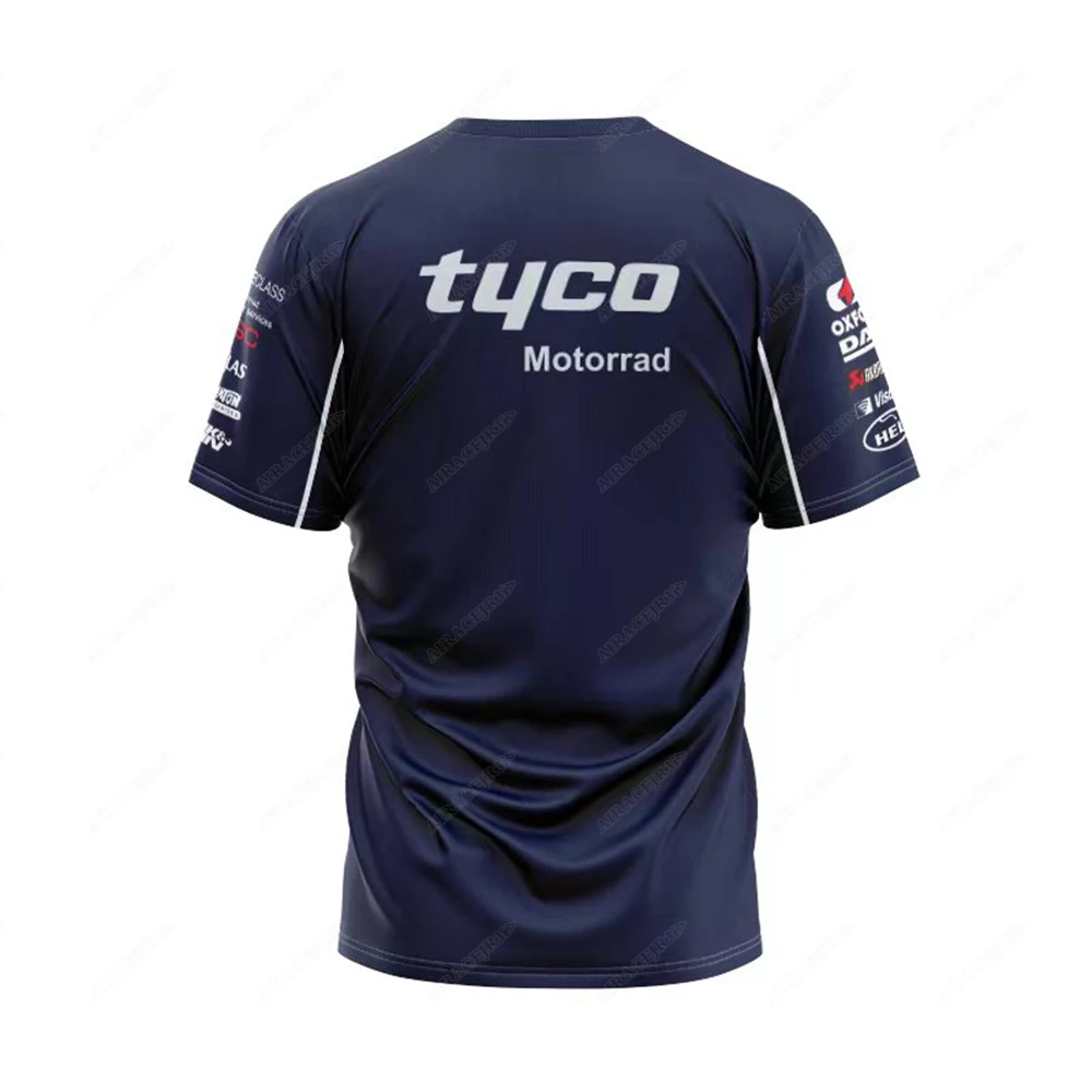 남성용 반팔 티셔츠, BMW Motorrad Motorsport TAS 레이싱 Tyco 오토바이, 빠른 건조 투어 스포츠 레이스, 여름 차가운 느낌