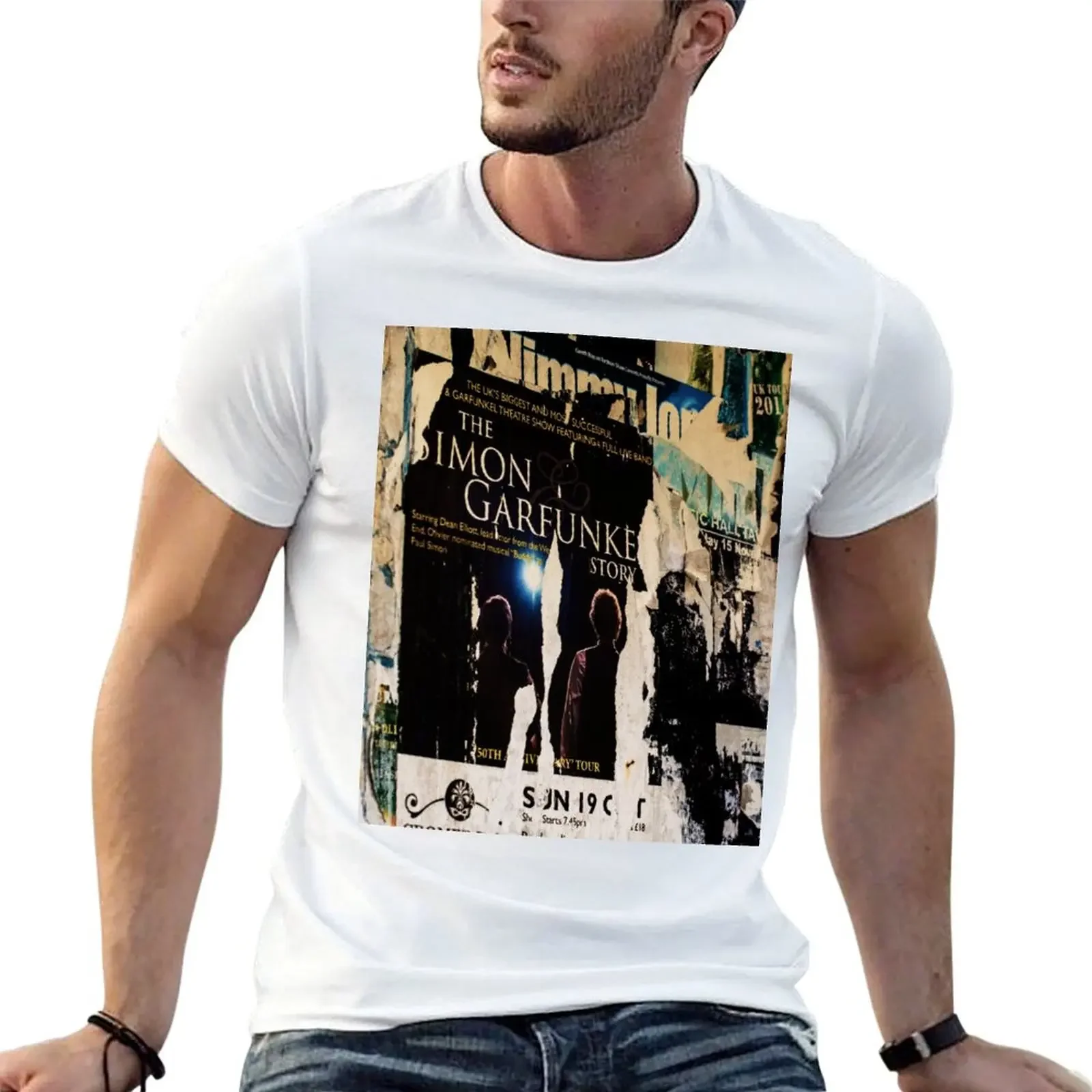 

Ripped Poster for Simon & Garfunkel T-shirt plus sizes customs mens graphic t-shirts big and tall
