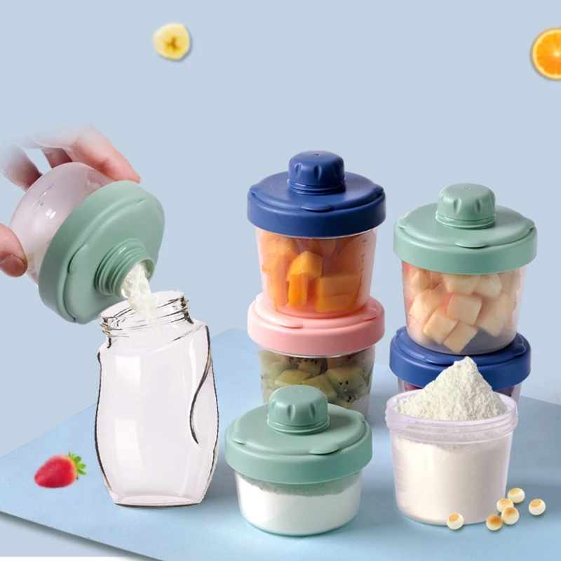 60ml 120ml Milk Powder Storage Box 3 Layers Baby Formula Dispenser Infant Cereal Snacks Container for Toddle A2UB