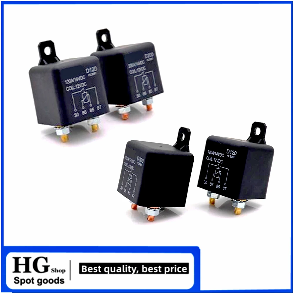 고전류 자동차 릴레이, 200A, 120A, 200A, 250A, DC 시동, 12V, 24V 배터리 전원 공급 장치 수정, 장시간