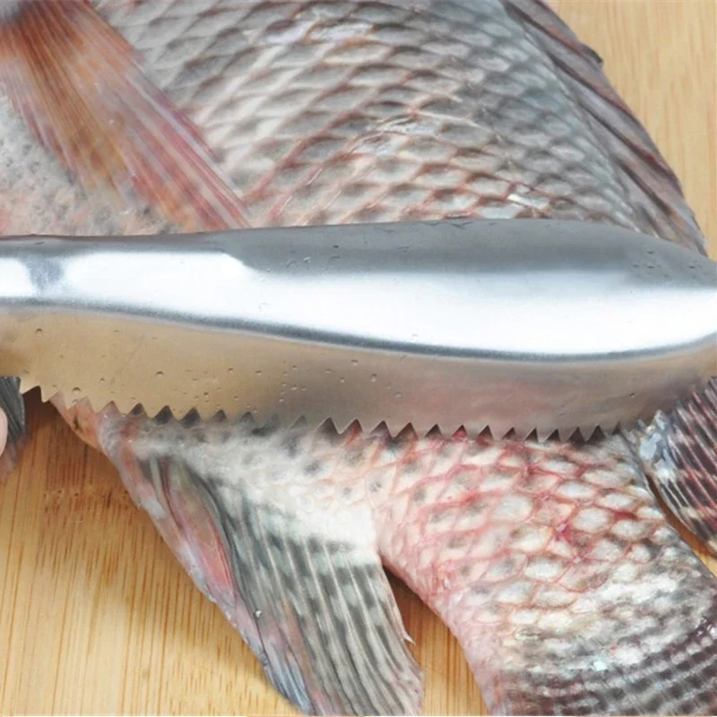 Stainless Steel Fish Skin Brush Scaler For Seafood CleaningTools Fish Skin Brush Scraping Scale Peeler Kitchen Accessorie