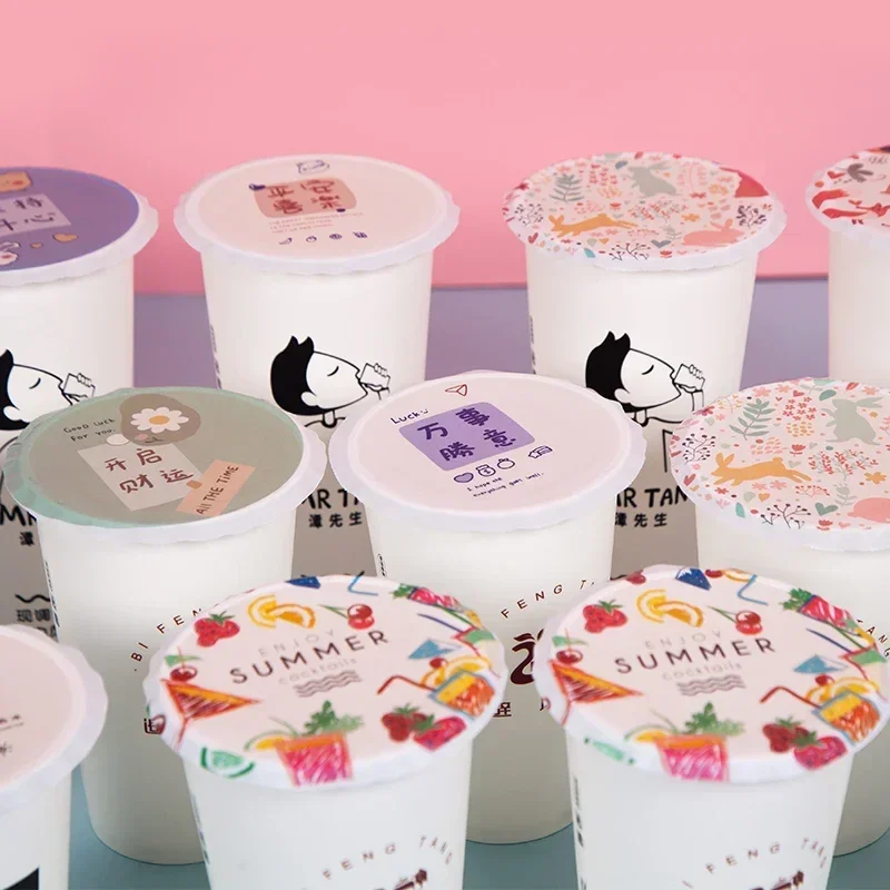 Milk Tea Sealing Film Milk Tea Shop Specific Paper Film Beverage Juice PP Plastic Cup and Paper Cup Universal 1600 Sheets/roll 3