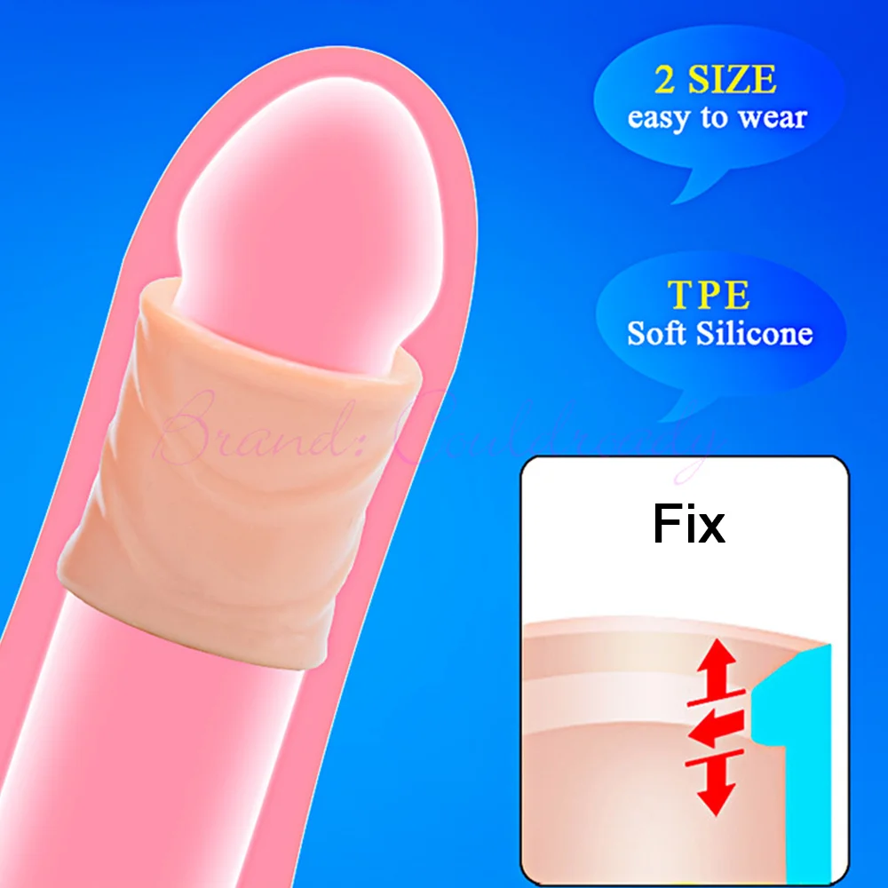 Male Sex Toys 2PCS Penis Ring Erection Enlargement Elastic Cockring Girth Enhancer Dick Sleeve Delay Ejaculation Sex Toys for Men