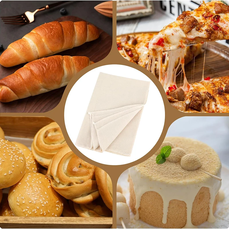 Panetteria e panno per lievazione Tessuto di cotone 100% per pasta di pane Strumento per modellare la cottura per baguette, foglie, civile  15