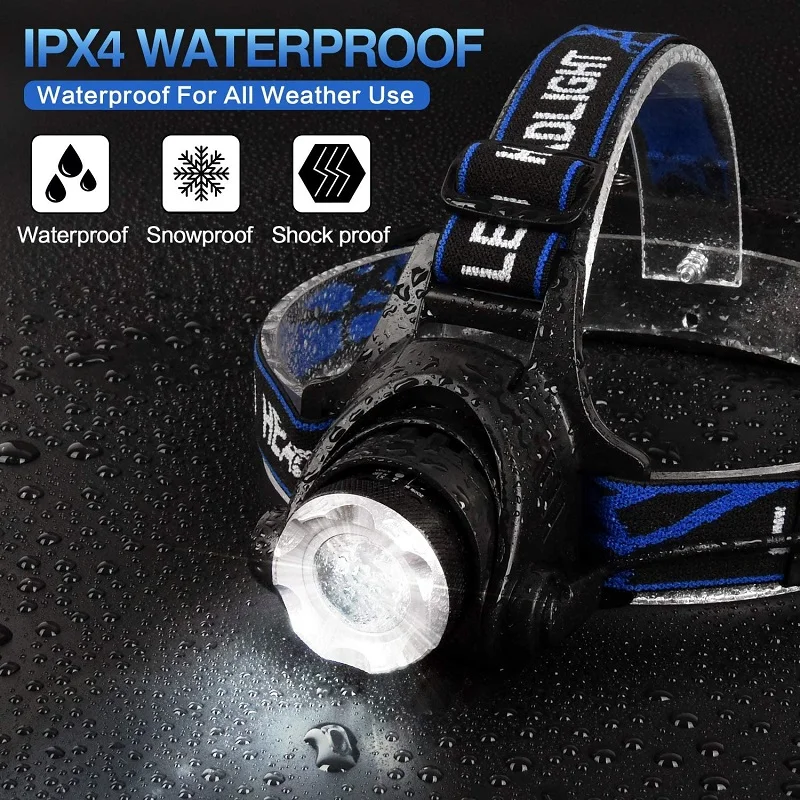 Headlamp Flashlight USB Rechargeable Led Head Lamp IPX4 Waterproof Headlight with 4 Modes Perfect for Camping Hiking Hunting