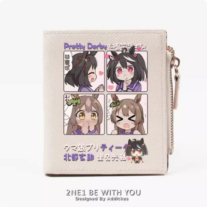 

Anime Umamusume Pretty Derby Speical Week Zipper Wallet Fold Bag Multi Card Coin Pocket Holder Fashion Kids Wallets Gift