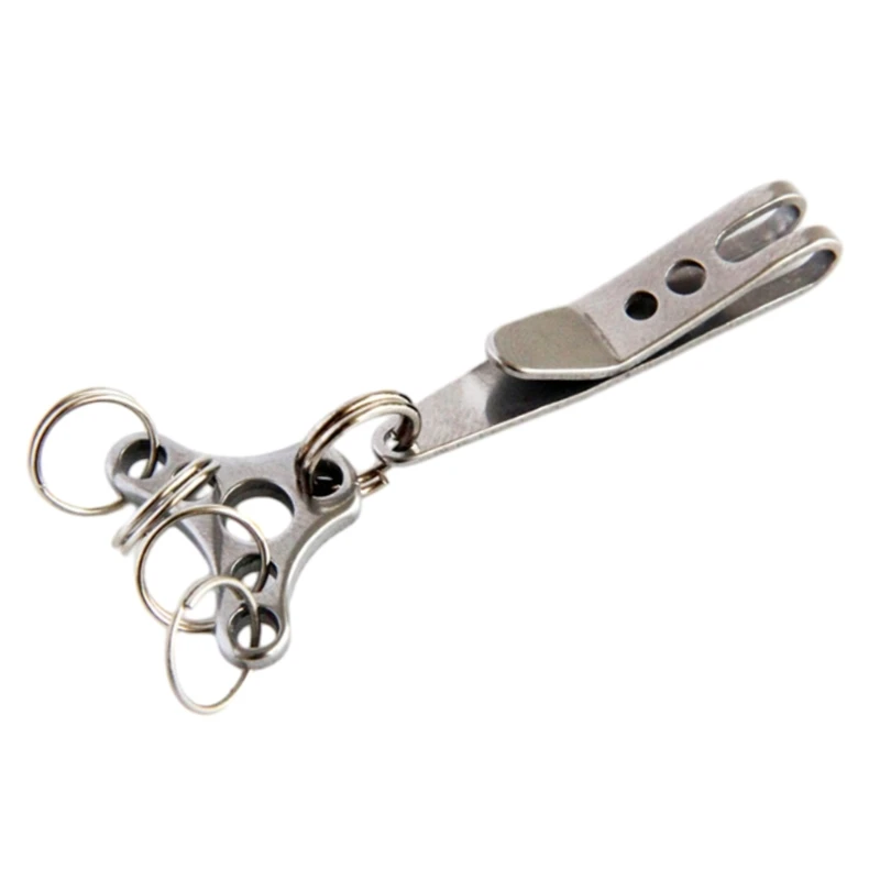 Key Chain Clip Suspension Pocket Clip for Outdoor Use Stainless Steel Clip Hanger Key Holder Outdoor Belt