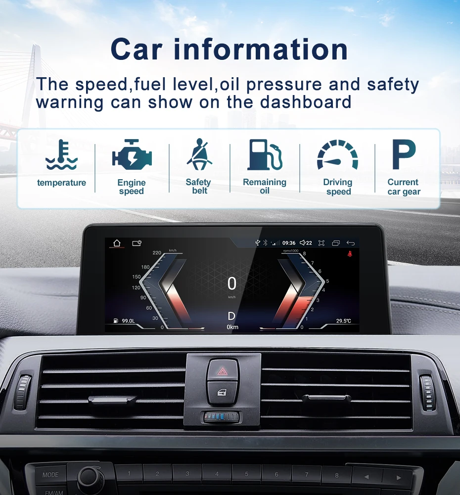 New 8.8inch Wireless CarPlay AUTO Android Screen For BMW 3/4Series F30 F31 F32 F