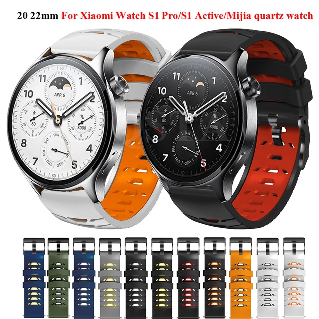 20 22mm Correa For Xiaomi MI Watch S1 Pro/Active/Color 2 Smart Watch Band  MI Bro Air Sport Straps Silicone Bracelet Accessories - AliExpress