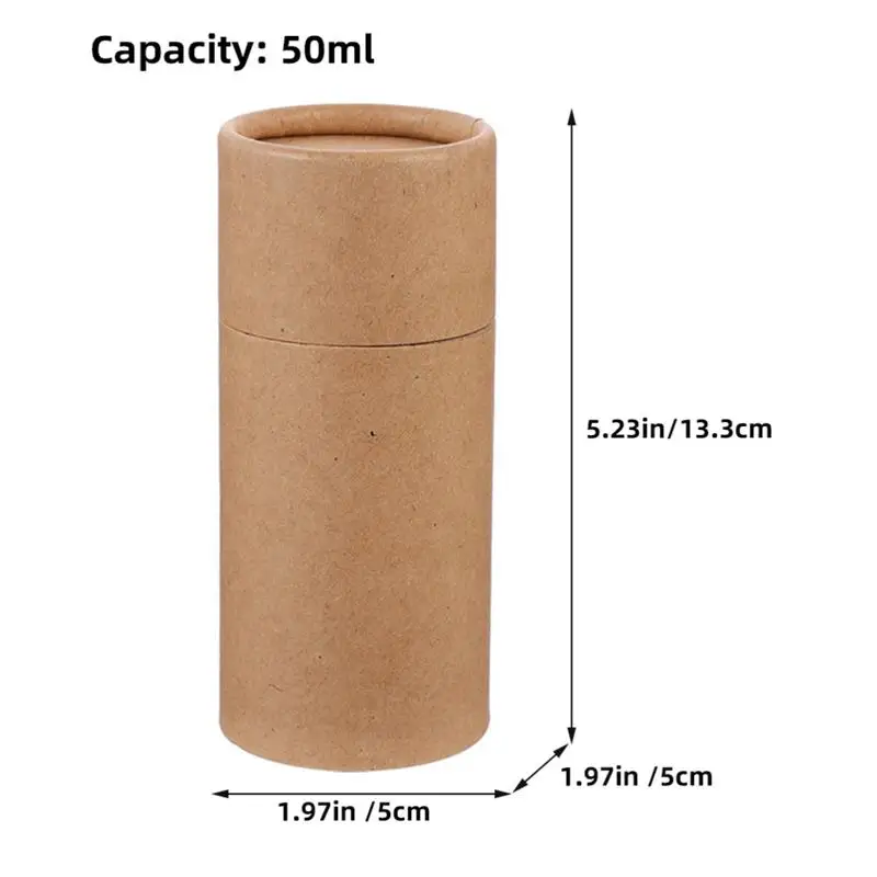 Kraft Paper Cylinder Tubes with Lids – Round Storage Jars for Tea, Coffee, Spices, Cand... - SKU KPC09092 - UGI Packaging