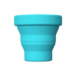 Compact Silicone Foldable Travel Mug - Heat Resistant & Collapsible with Lid (100ml)