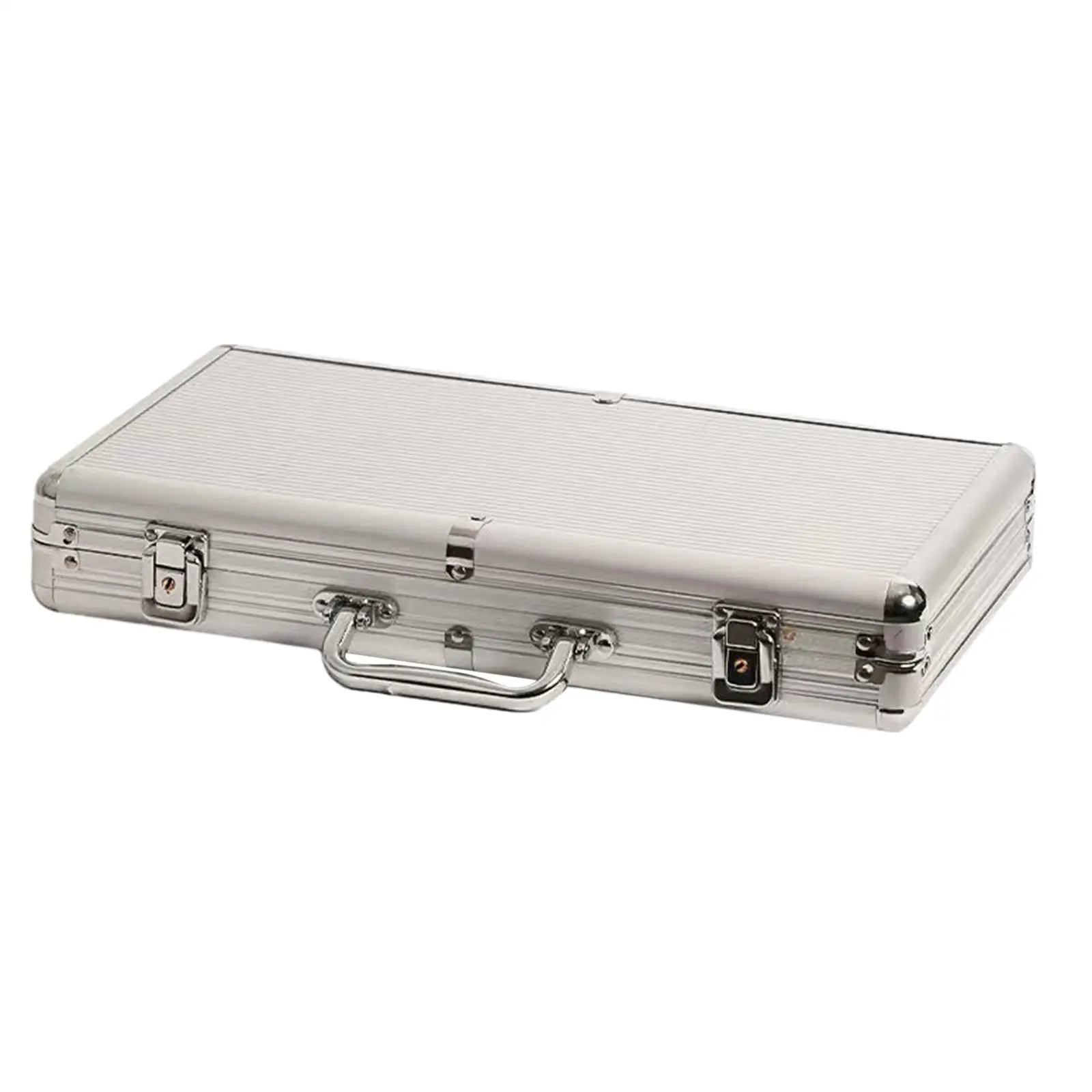 Chip Set Holder Chip Carry Case Aluminum Alloy with Lock Portable Storage Container Token Box for Household Travel Dealer