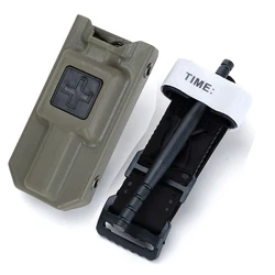 Compact MOLLE Medical Tourniquet Storage Bag for Outdoor Emergency Use (Green suit)