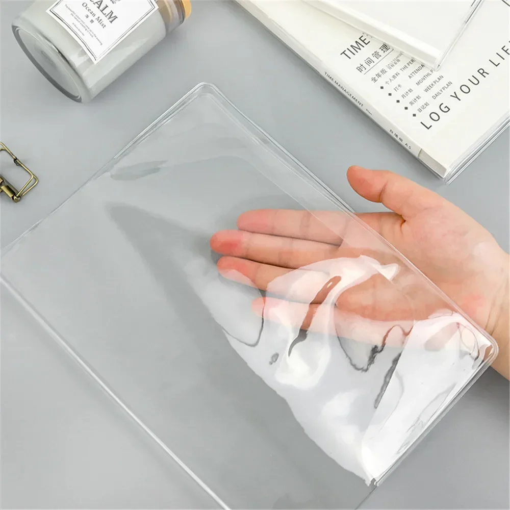 

A5/A6 PVC Transparent Protective Sleeve Notebook Cover Waterproof Journals Planner Book Diary Protect Cover School Supplies