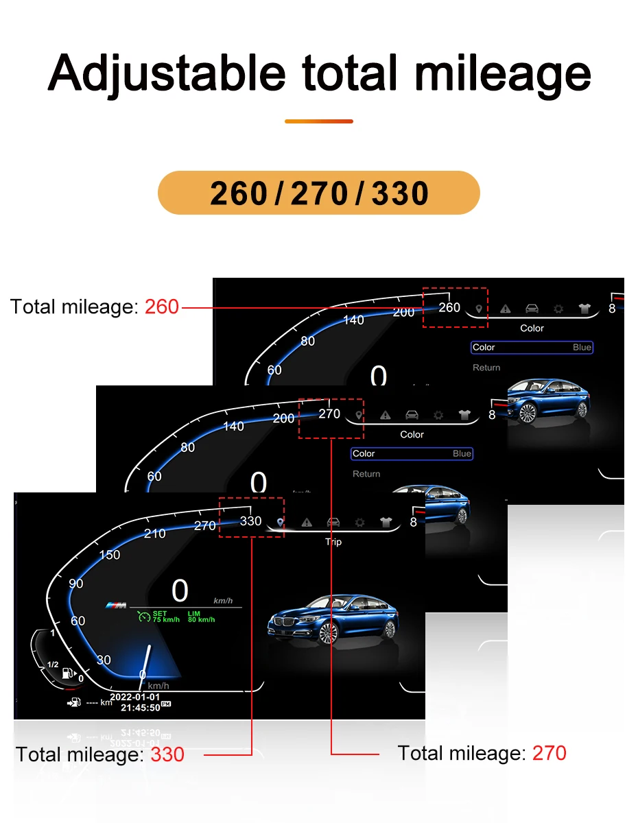 New Product Facroy Price Digital LCD Car Dashboard For BMW 5Series E60 E61 6Seri