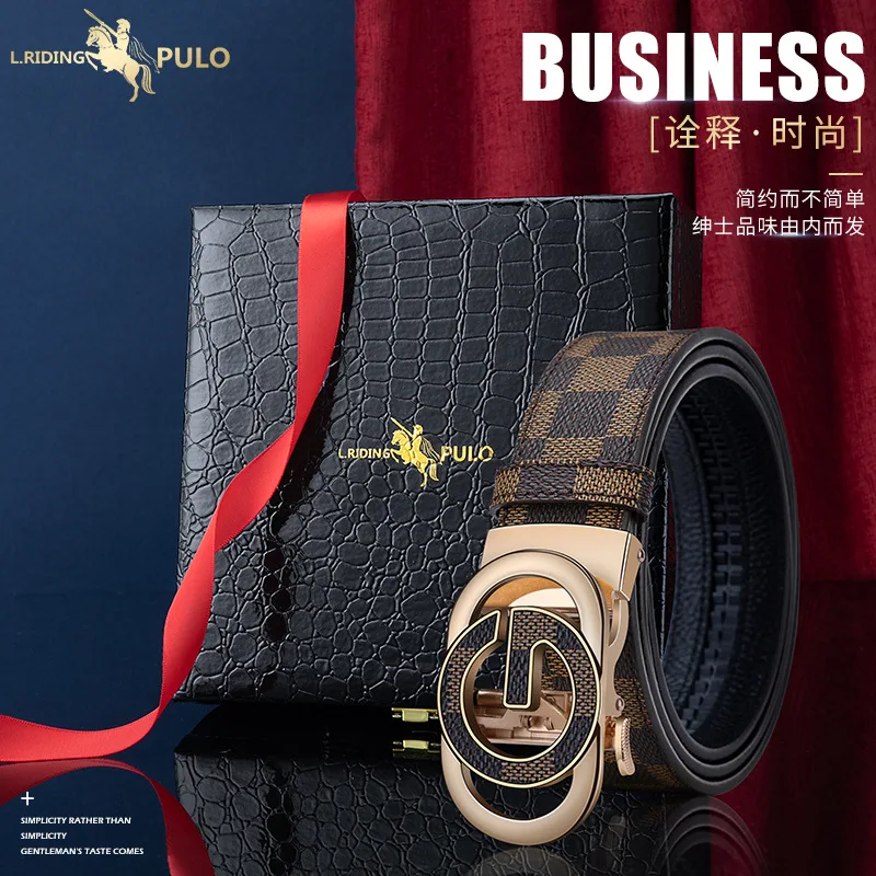 

Leather Belt Cow Leather Luxury Fashion Men Business 3.8cm Width Men's Leather Belt With Elegant luxury brand