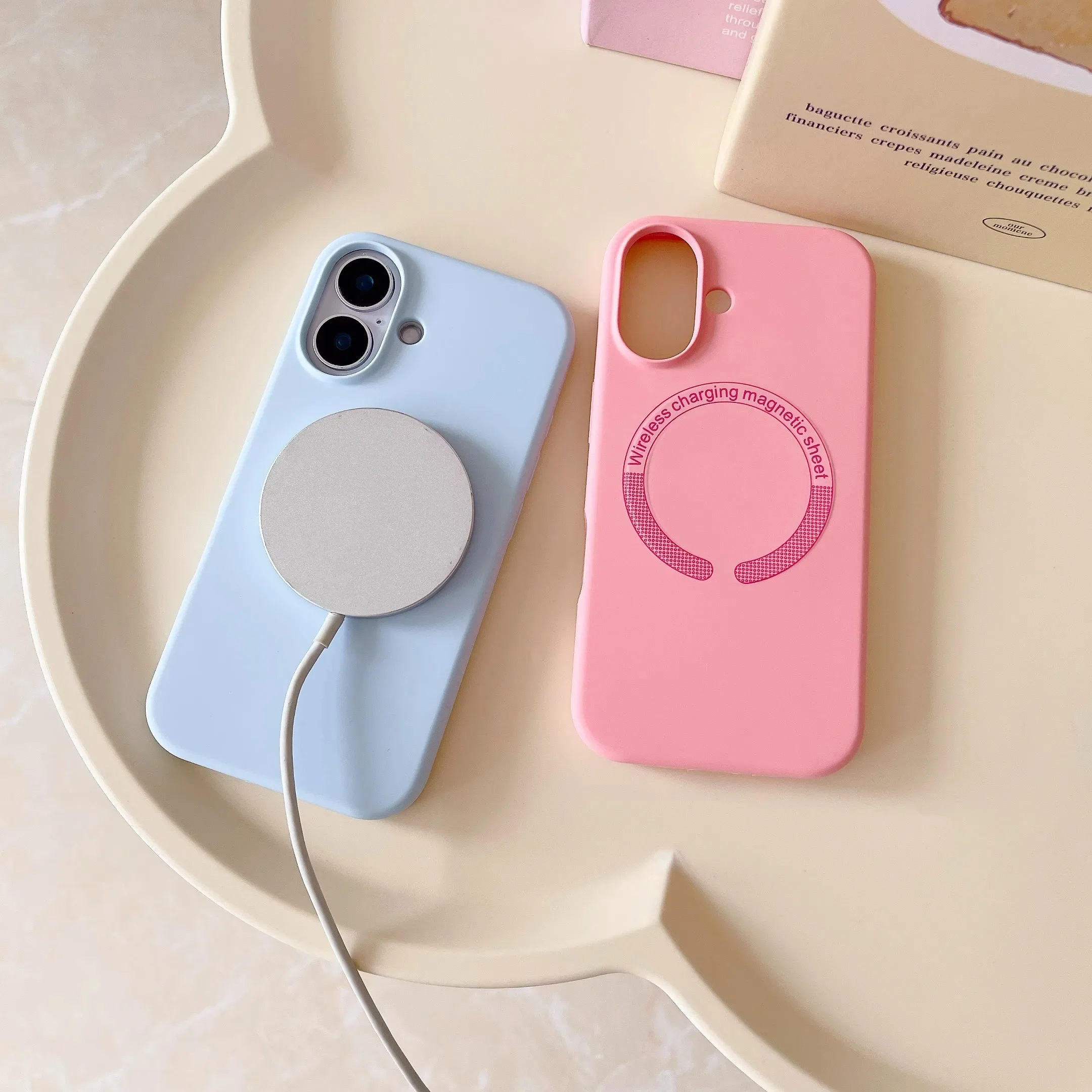 Liquid Silicone Magnetic Lanyard Phone Case with Bracelet - Soft Skin Feel Cover