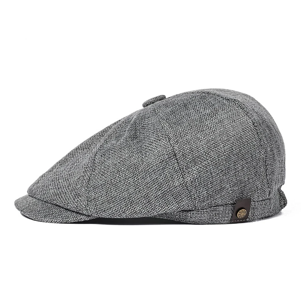Retro-Baskenmütze, Unisex, achteckige Mütze, wilder Stil für Männer und Frauen, Frühling und Herbst – Detail 4