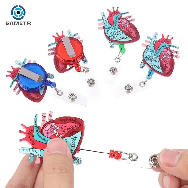 Anatomical Heart Diagram Retractable Badge Reel, Telemetry Cardiology Nurse  Badge Holder, Monitor Tech Nursing - AliExpress