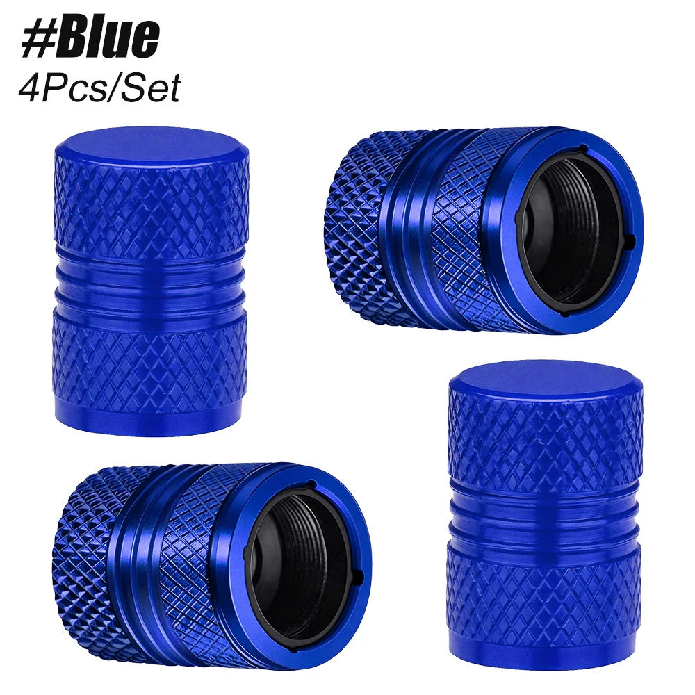 Durable Metal Tire Valve Stem Caps - Set of 4, Corrosion-Resistant & Leak-Proof Design