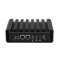Fanless Intel N100 Mini PC DDR4 MSATA/M.2 NVMe/2.5 inch SATA 2x Gigabit Ethernet 2x DB9 RS232 2x HDMI2.0 DP WiFi Windows Linux 1